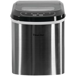 MAGIC CHEF(R) MCIM22ST 27-Pound-Capacity Portable Ice Maker (Stainless with Black Top)
