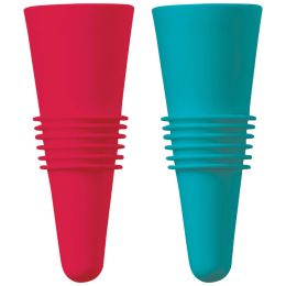 Houdini W9319 Silicone Wine Bottle Stoppers, 2 pk
