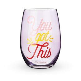 You Got This Stemless Wine Glass by Blush