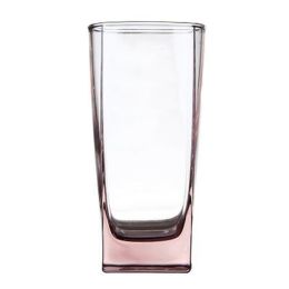 2PCS Beautiful Milk Glass Whisky Glass Drinking Glasses Clear & Pink, No.9