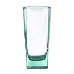2PCS Beautiful Clear & Green Milk Glass Whisky Glass Drinking Glasses, No.10