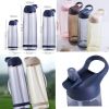 Water Bottle Leak Proof Portable Bottle for Outside Sports 550ML 18.8oz [Beige]