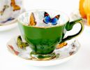 [Green] Exquisite Demitasse Cup Coffee Cup Espresso Cup and Saucer