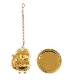 [Gold Fox] Creative Spice/Tea Ball Strainer Tea Filter With Drip Trays