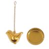 [Gold Bird] Creative Spice/Tea Ball Strainer Tea Filter With Drip Trays