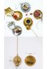 [Gold Conch] Creative Spice/Tea Ball Strainer Tea Filter With Drip Trays