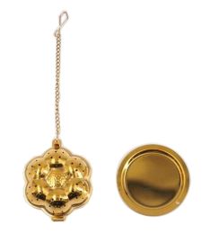 [Gold Flower] Creative Spice/Tea Ball Strainer Tea Filter With Drip Trays