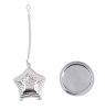 [Silver Star] Creative Spice/Tea Ball Strainer Tea Filter With Drip Trays