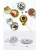 [Silver Teapot] Creative Spice/Tea Ball Strainer Tea Filter With Drip Trays
