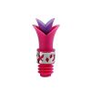 Creative Flower Shape Wine Bottle Stopper & Wine Pourer Wedding Favor Rose-red