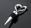 Creative Stainless Steel Wine Bottle Stopper & Wine Pourer Wedding Heart