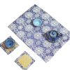 Set of 3 Chinese Style Tea Coasters and Tea Paps for Tea Lover