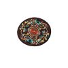 Chinese Circular Embroidery Coasters 1 PCS- Brown