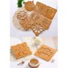 Wooden Cartoon Potholder Table Mat Non-Slip Pad Coaster  4 PCS- A4