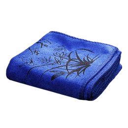 Water Absorption Soft Towels Tea Set Thicken Tea Towels Tea Accessory-Blue