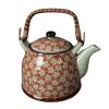 Japanese Style Porcelain Teapot With Filter Plum Blossom 950 ML-Red