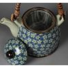 Japanese Style Porcelain Teapot With Filter Plum Blossom 950 ML-Blue