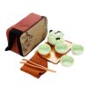Kung Fu Tea Set Teapot Cups Tea Tray Clip Tea Mat with Portable Travel Bag-A08
