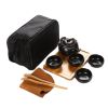Kung Fu Tea Set Teapot Cups Tea Tray Clip Tea Mat with Portable Travel Bag-A18