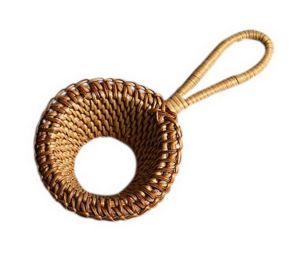 Tea Filter Kung Fu Tea Ceremony Accessory Hand-woven Rattan Strainer With Handle
