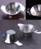 Stainless Steel Tea Accessory Filter Comma Shaped Tea Strainer With Short Handle