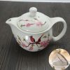 Peach Blossom Stylish Ceramic Teapot With Tea Infuser Tea Kettle