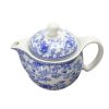 Blue Orchid Creative Ceramic Tea Kettle With Tea Infuser White Tea pot