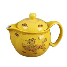 Old fashion Ceramic Creative Tea Kettle dragon yellow Tea pot