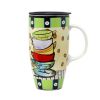 Creative Ceramic Coffee Cup/ Coffee Mug With Colorful Cups Pattern