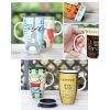 Creative Ceramic Coffee Cup/ Coffee Mug With Colorful Cups Pattern