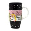 500 ML Creative Ceramic Coffee Cup/ Coffee Mug For Office/ Home, Black