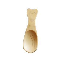 Set of 2 Creative Wooden Tea Spoon,Ice Cream Scoop,Adorable Spoon(Cat&Bell)