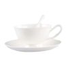 Porcelain Teacups Coffee Cup Set Cup/Saucer/Spoon Ceramic Mugs White Mug 6.8OZ