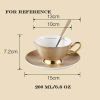 Porcelain Teacups Coffee Cup Set Cup/Saucer/Spoon Ceramic Mugs White Mug 6.8OZ