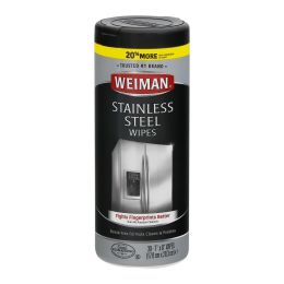 Weiman Stainless Steel Wipes - Case of 4 - 30 Count