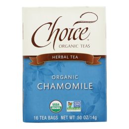 Choice Organic Teas Chamomile Herb Tea - 16 Tea Bags - Case of 6