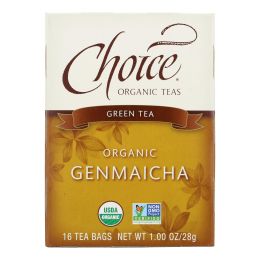 Choice Organic Teas Green Tea With Toasted Brown Rice - 16 Tea Bags - Case of 6