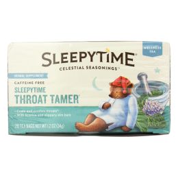 Celestial Seasonings Throat Tamer Herbal Tea - Case of 6 - 20 BAG