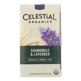 Celestial Seasonings Tea - Organic - Chamomile Lavender - Case of 6 - 20 BAG