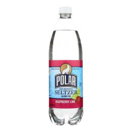 Polar Beverages Seltzer - Raspberry Lime - Case of 12 - 33.8 fl oz