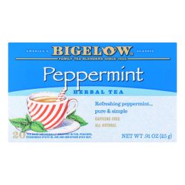 Bigelow Tea Purely Peppermint Tea - Case of 6 - 20 BAG