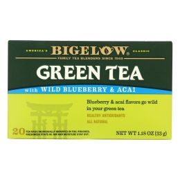 Bigelow Tea Green Tea with Blueberry - Case of 6 - 20 BAG
