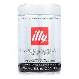 Illy Caffe Coffee Coffee - Espresso - Ground - Dark Roast - 8.8 oz - case of 6