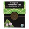 Buddha Teas - Organic Tea - European Peppermint - Case of 6 - 18 Bags