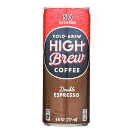 High Brew Coffee Coffee - Ready to Drink - Double Espresso - 8 oz - case of 12