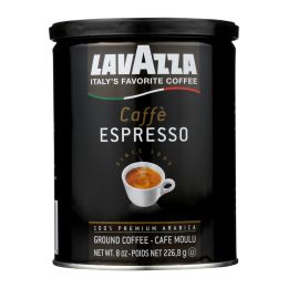 Lavazza Ground Coffee - Espresso Canned - Case of 12 - 8 oz