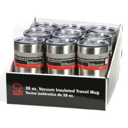 Stainless Steel Vacuum Insulated Travel Mug - 28 oz Case Pack 9