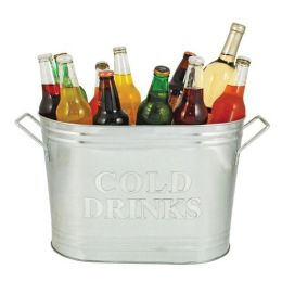 Cold Drinks Galvanized Metal Tub by Twine