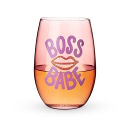 Boss Babe Stemless Wine Glass by Blush