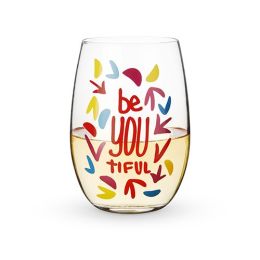 BeYOUtiful Stemless Wine Glass by Blush